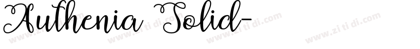 Authenia Solid字体转换